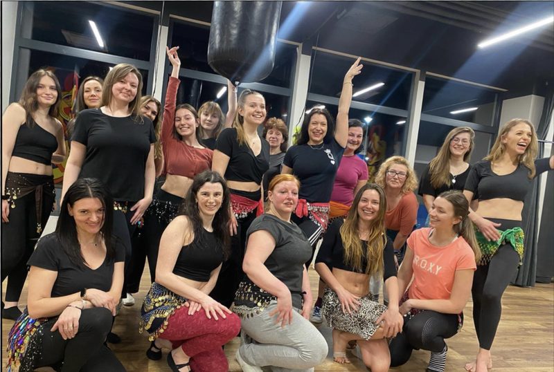 Aleksandra teaching a dance class