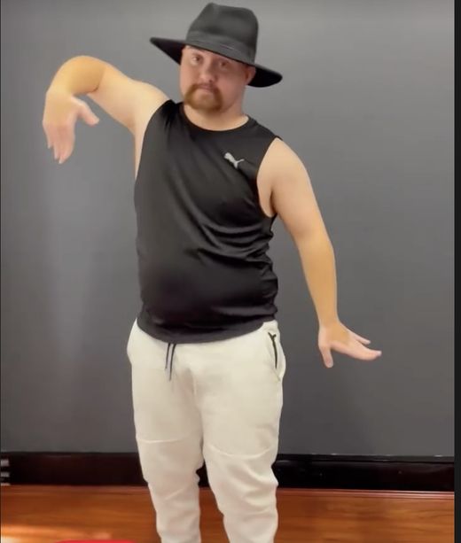 A student expressing themselves through dance