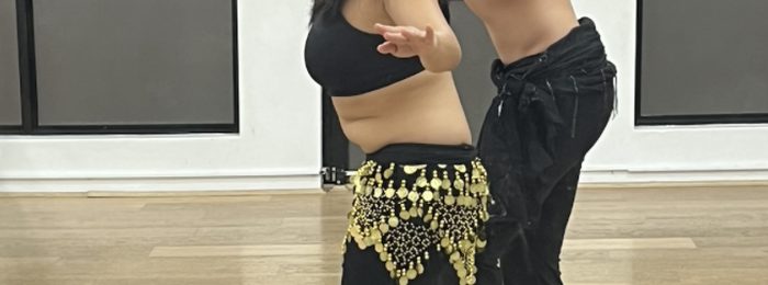 Aleksandra dancing at a Sydney venue