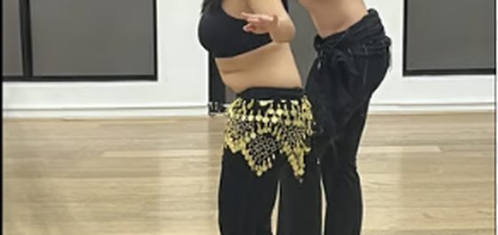 Belly dance technique in a private lesson