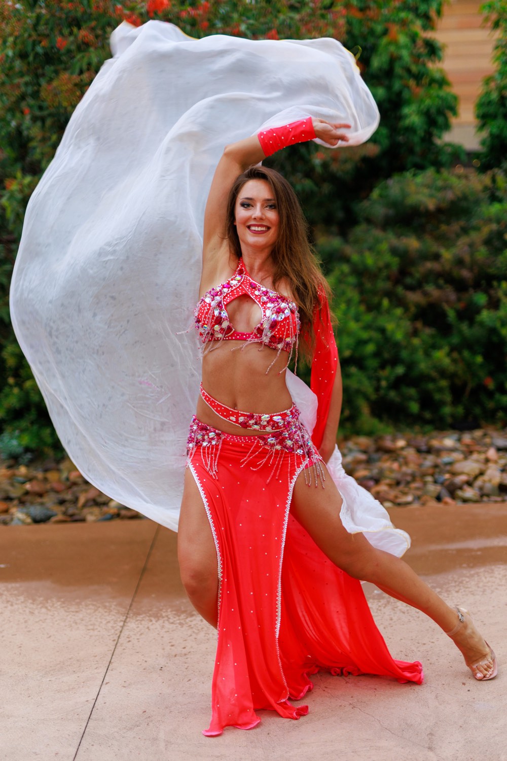 Aleksandra performing at an event